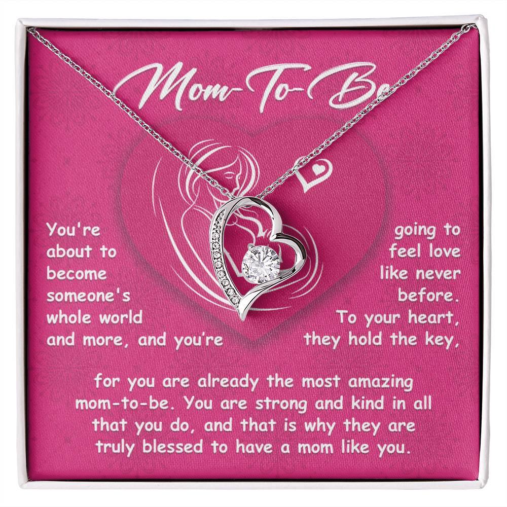 Gift for the Mom To Be You Will Soon Be Someone's Whole World Forever Love Heart Pendant Necklace - Mallard Moon Gift Shop