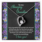 To My Amazing Grandma I am Grateful Forever Love Heart Pendant Necklace - Mallard Moon Gift Shop