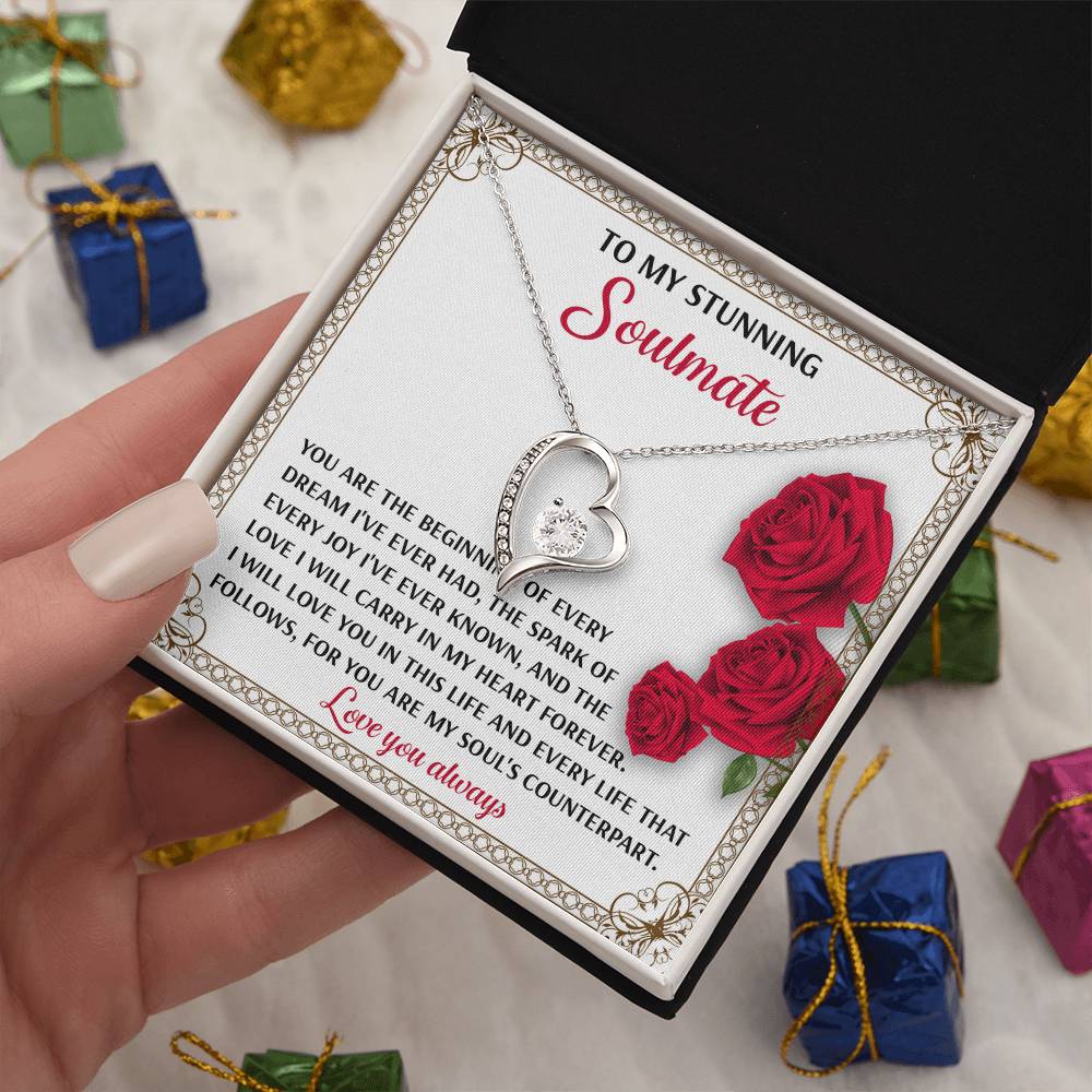 To My Soulmate Beginning of Every Dream Forever Love Necklace - Mallard Moon Gift Shop