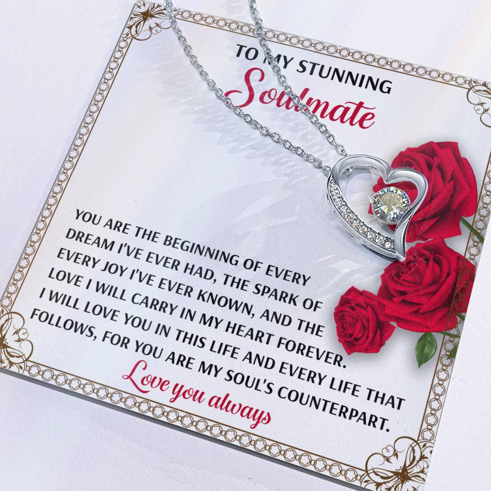 To My Soulmate Beginning of Every Dream Forever Love Necklace - Mallard Moon Gift Shop