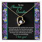 To My Amazing Grandma I am Grateful Forever Love Heart Pendant Necklace - Mallard Moon Gift Shop