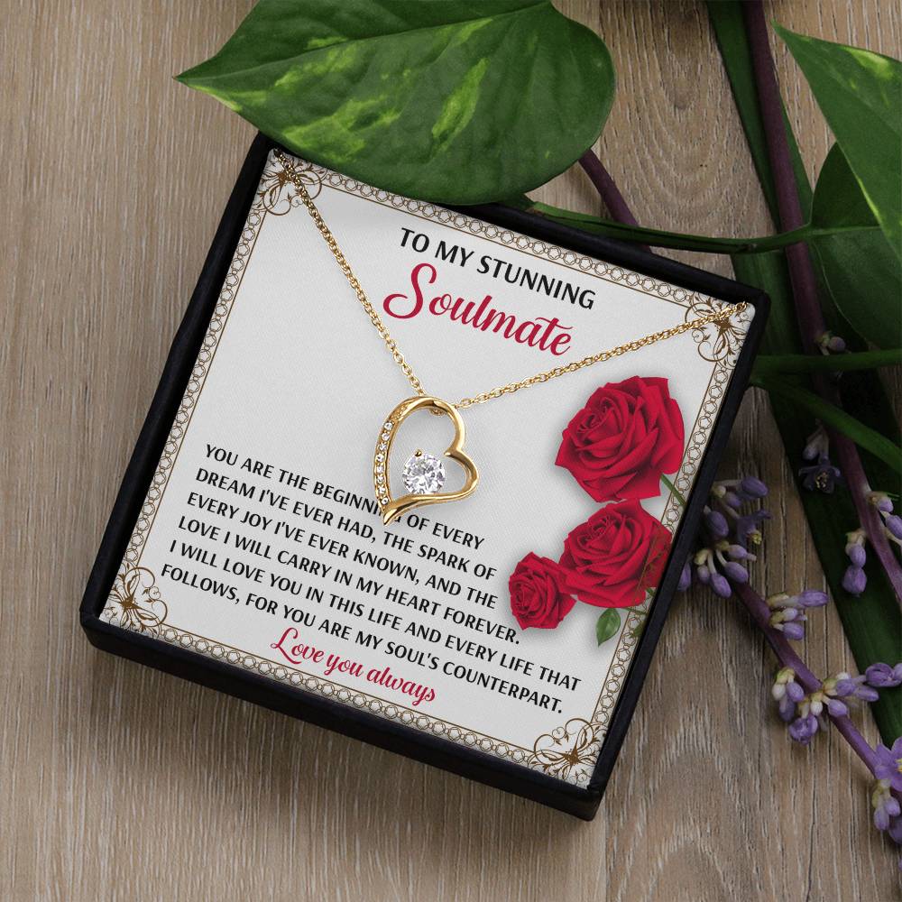 To My Soulmate Beginning of Every Dream Forever Love Necklace - Mallard Moon Gift Shop