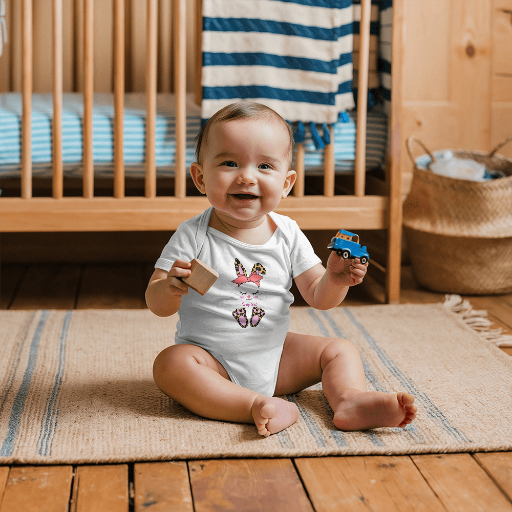 Adorable Personalized Bunny Baby Bodysuit - Mallard Moon Gift Shop