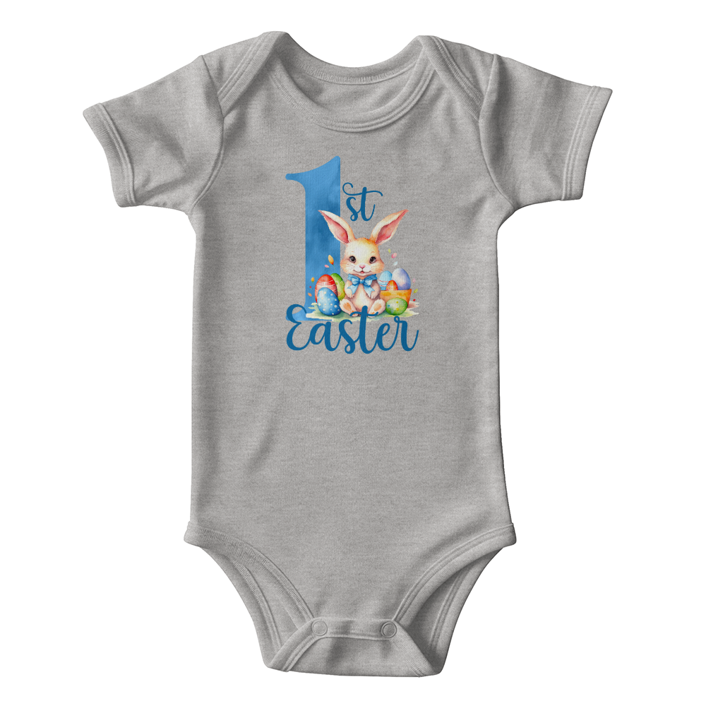 Baby's First Easter Bodysuit – Adorable Bunny & Easter Egg Onesie – Soft Cotton Infant Romper – Newborn Holiday Outfit – Cute Baby Shower Gift - Mallard Moon Gift Shop