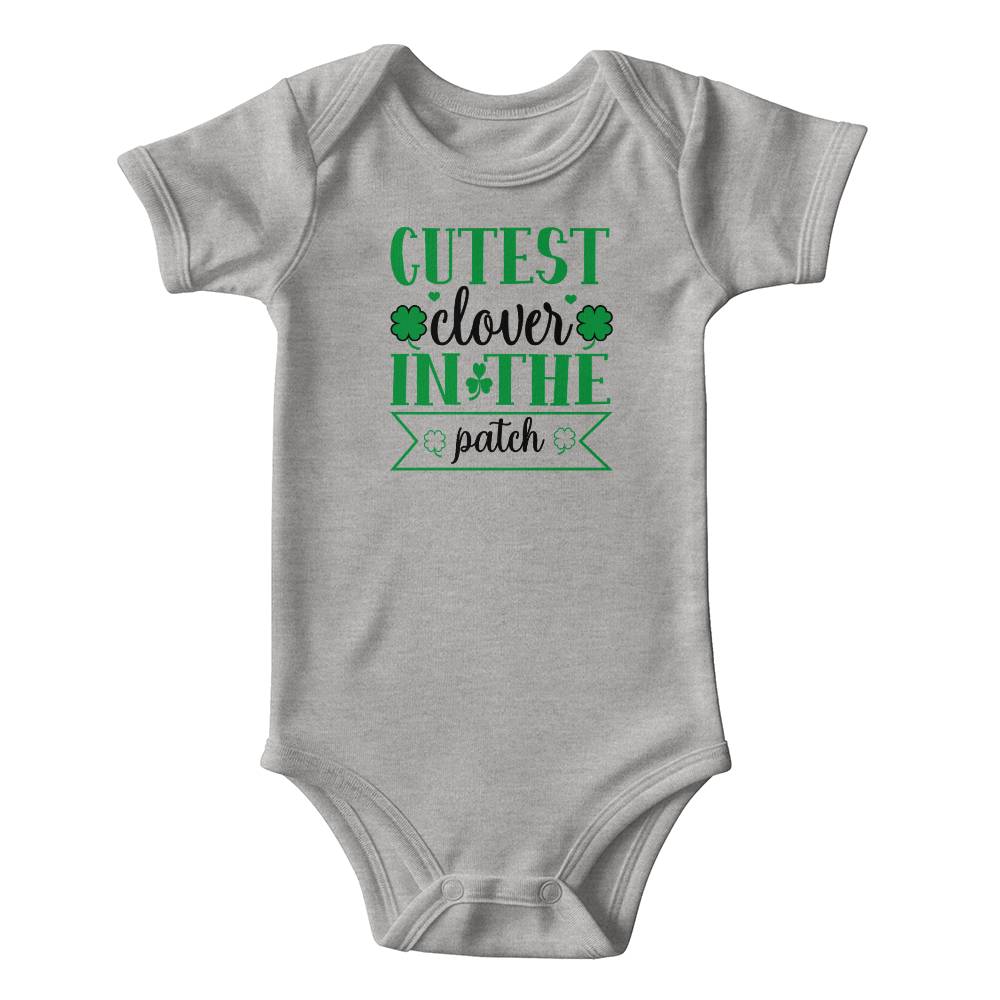 Cutest Clover in the Patch St. Patrick’s Day Baby Bodysuit – Cute Shamrock Onesie – Soft Cotton Infant Romper – Irish Holiday Outfit & Baby Gift - Mallard Moon Gift Shop