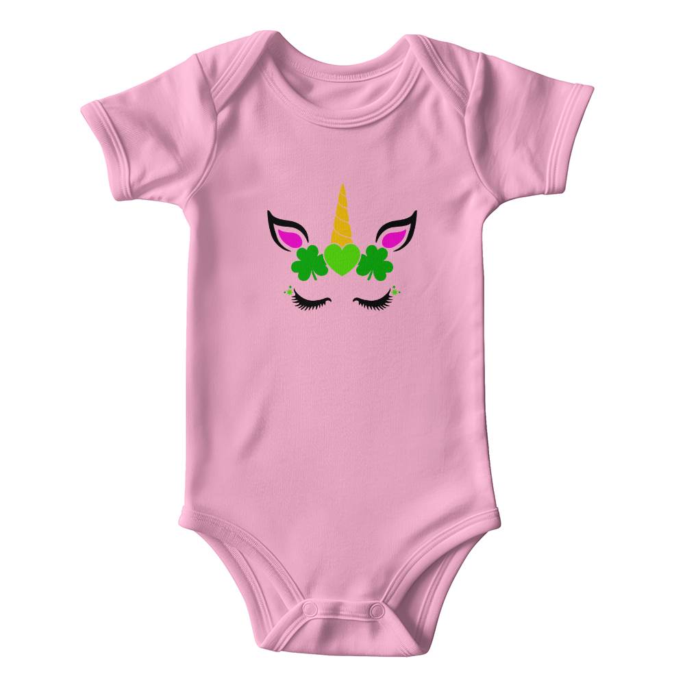 Shamrock Unicorn St. Patrick’s Day Baby Bodysuit – Cute Irish Lucky Charm Onesie – Soft Cotton Infant Romper – Magical Holiday Outfit & Baby Gift - Mallard Moon Gift Shop