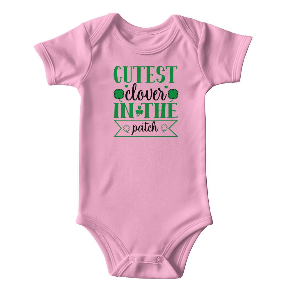 Cutest Clover in the Patch St. Patrick’s Day Baby Bodysuit – Cute Shamrock Onesie – Soft Cotton Infant Romper – Irish Holiday Outfit & Baby Gift - Mallard Moon Gift Shop