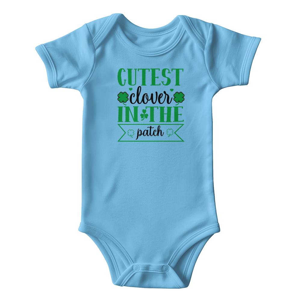 Cutest Clover in the Patch St. Patrick’s Day Baby Bodysuit – Cute Shamrock Onesie – Soft Cotton Infant Romper – Irish Holiday Outfit & Baby Gift - Mallard Moon Gift Shop