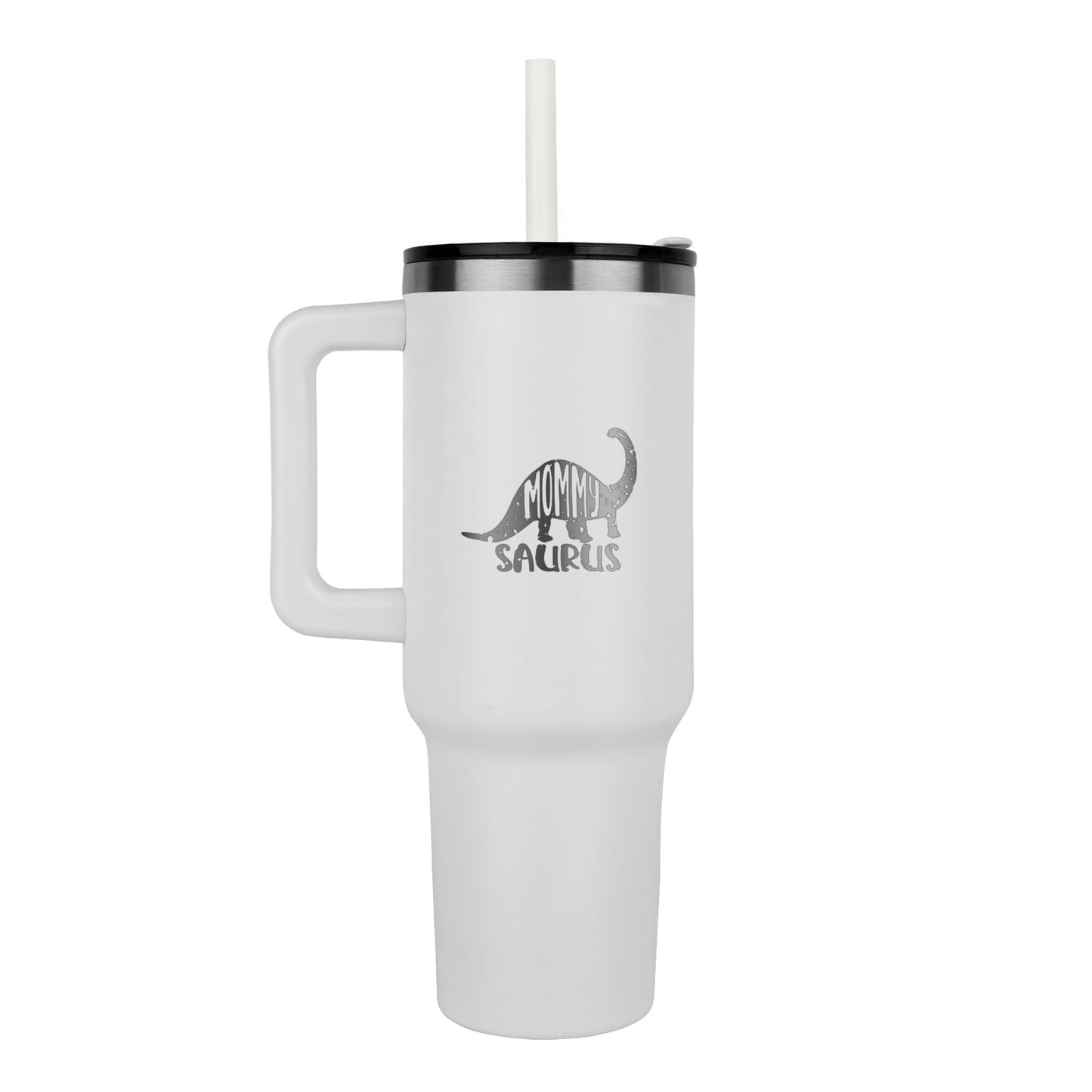 Mommy Saurus Dinosaur Mug for Mom – Funny Mother's Day or Birthday Gift Laser Engraved Pinnacle 40oz Tumbler - Mallard Moon Gift Shop