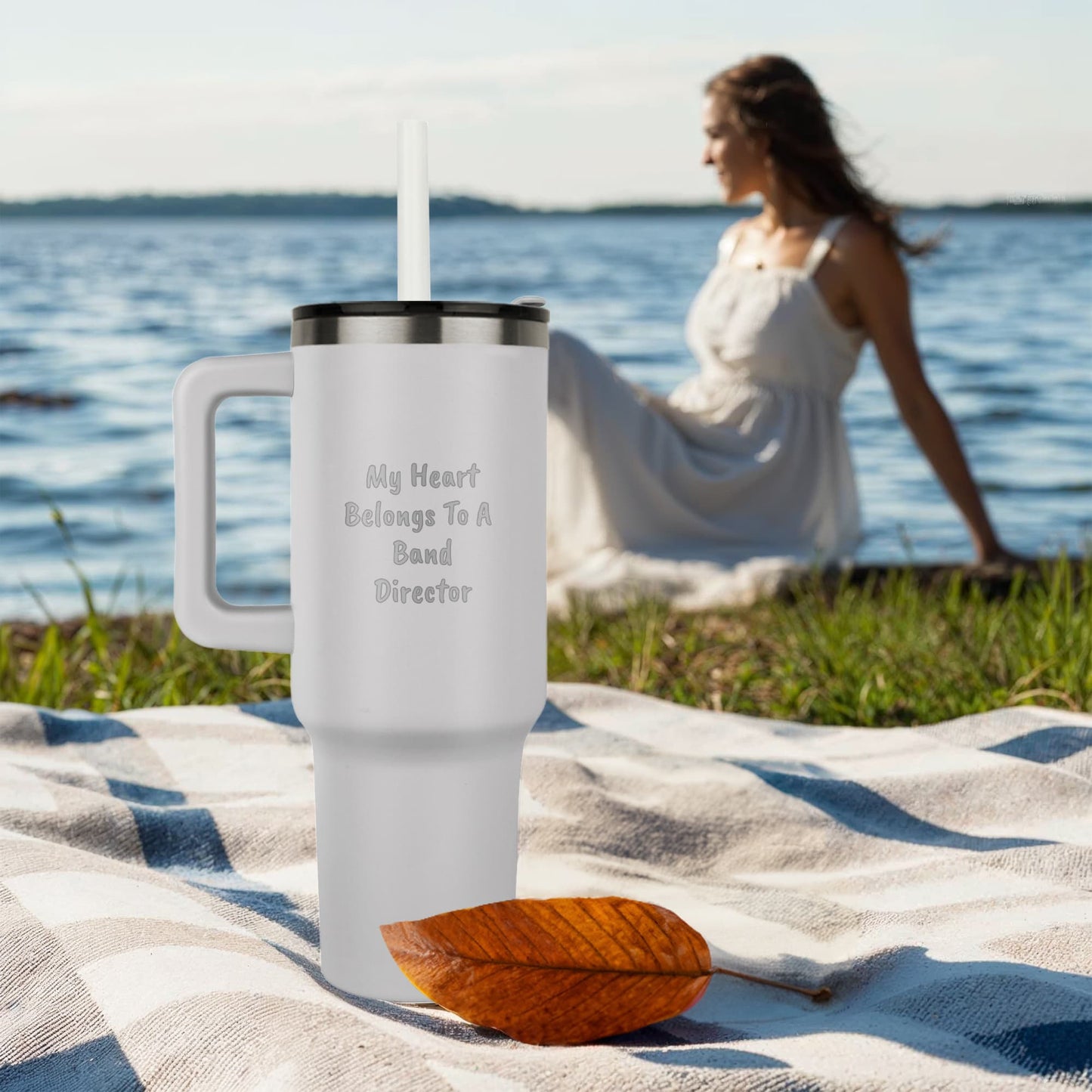 My Heart Belongs to a Band Director Stainless Steel Tumbler – Romantic Insulated Gift for Music Teachers - Mallard Moon Gift Shop