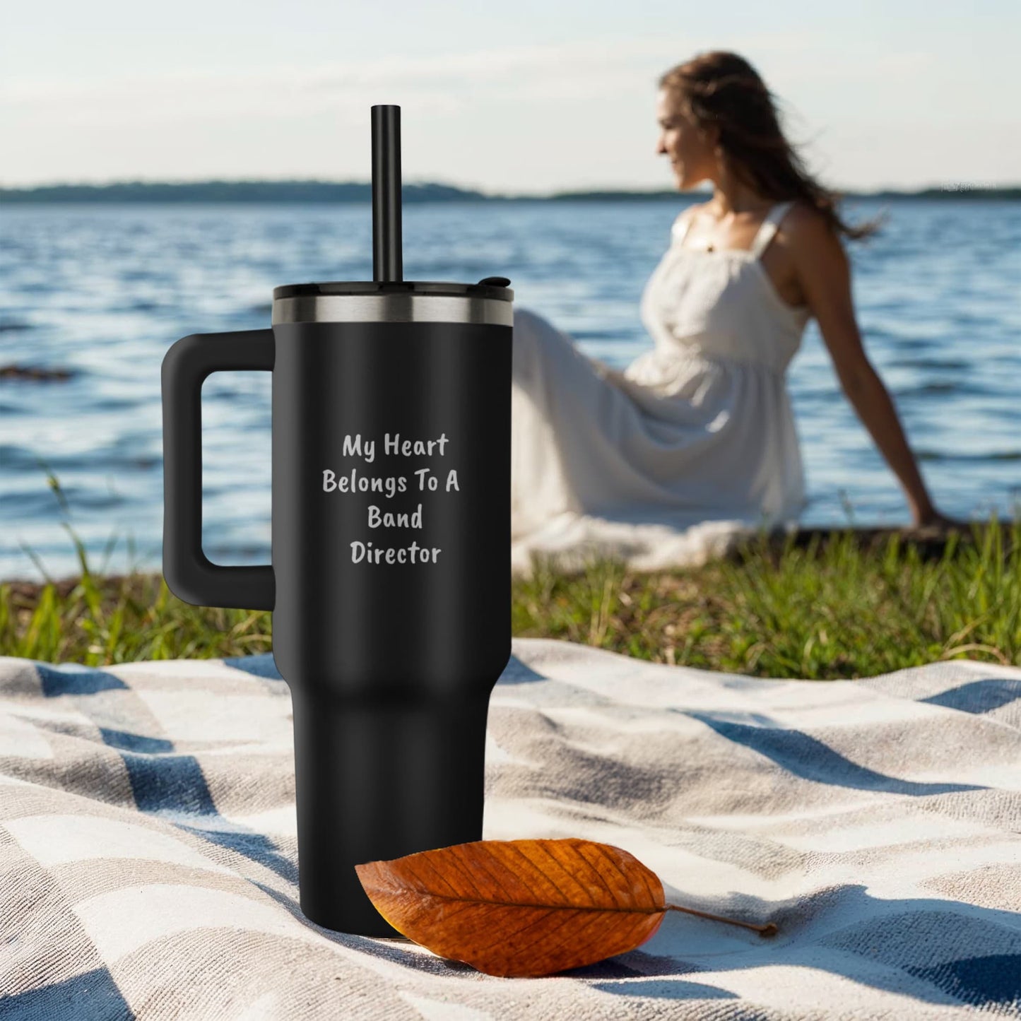 My Heart Belongs to a Band Director Stainless Steel Tumbler – Romantic Insulated Gift for Music Teachers - Mallard Moon Gift Shop