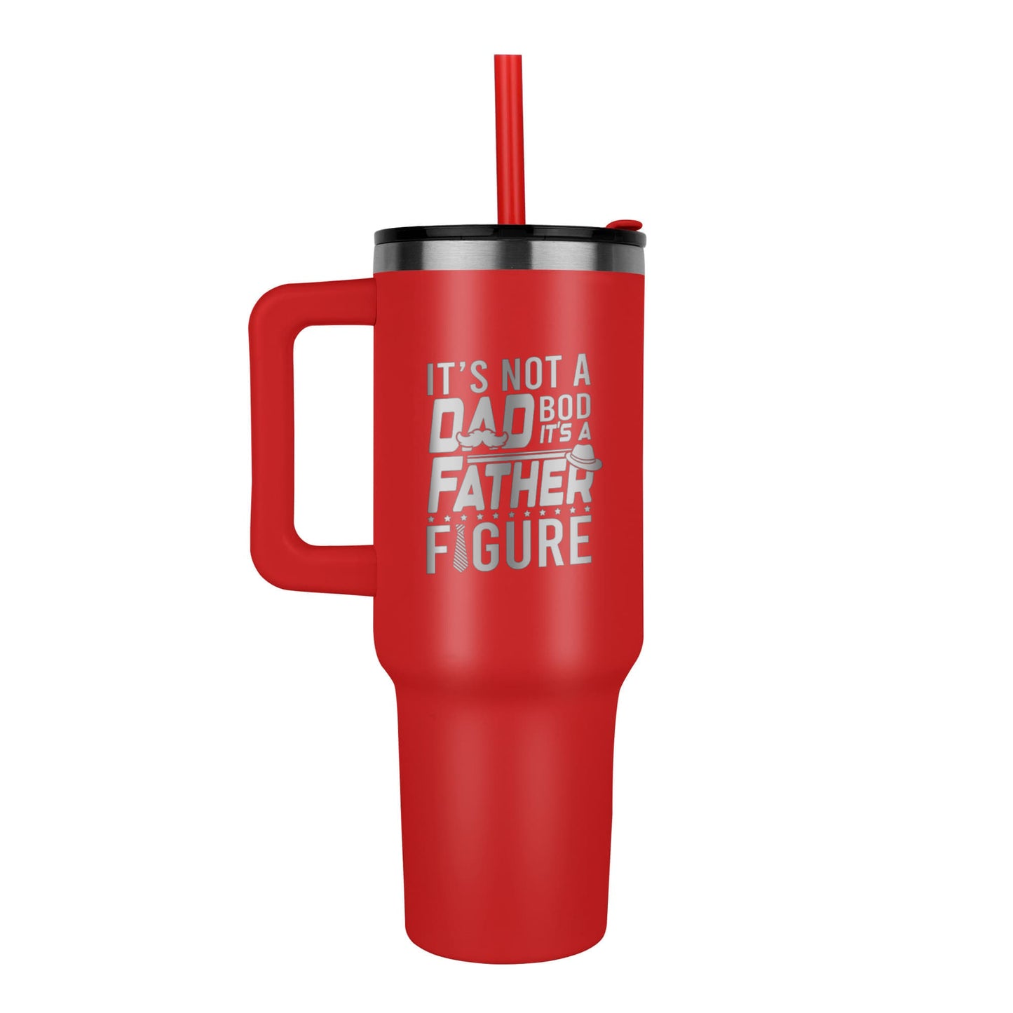 Funny Father Figure Laser-engraved 40oz Tumbler - Birthday, Father's Day, Christmas Gift for Dad
