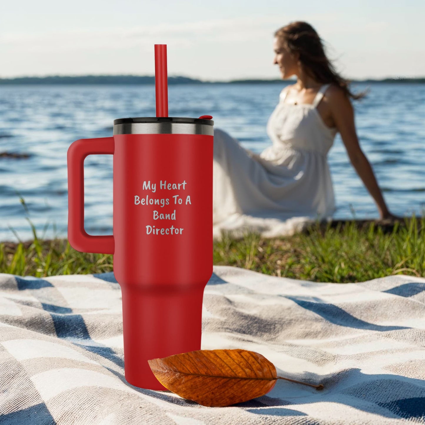 My Heart Belongs to a Band Director Stainless Steel Tumbler – Romantic Insulated Gift for Music Teachers - Mallard Moon Gift Shop