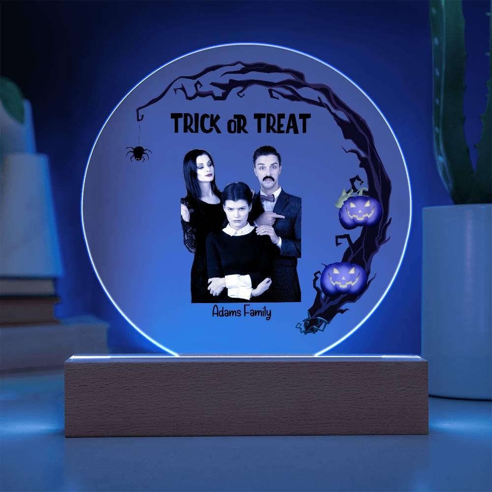 Halloween Trick or Treat Custom Photo Upload Keepsake Acrylic Plaque - Mallard Moon Gift Shop