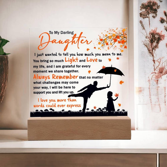 Daughter - Grateful for Every Moment We Share Together - Acrylic Plaque - Mallard Moon Gift Shop