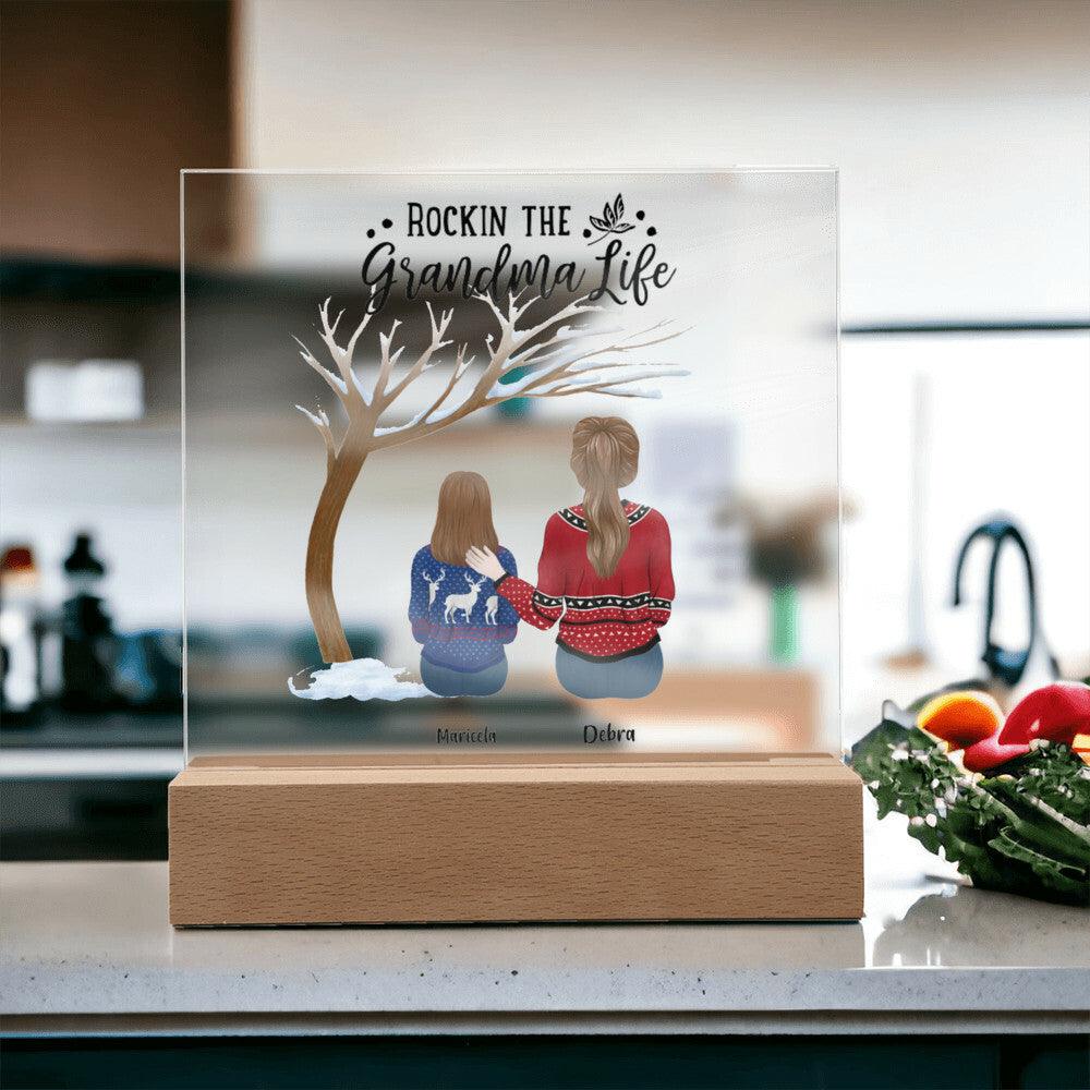 Grandma or Grandpa Gift - Rockin' the Life Custom Acrylic Plaque - Mallard Moon Gift Shop