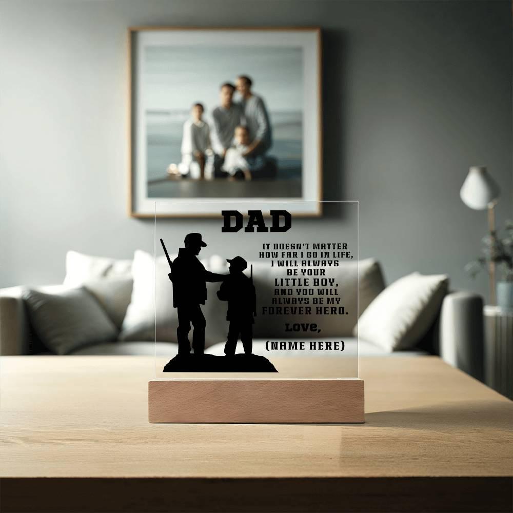 Hunter Father and Son Personalized Acrylic Plaque - Mallard Moon Gift Shop