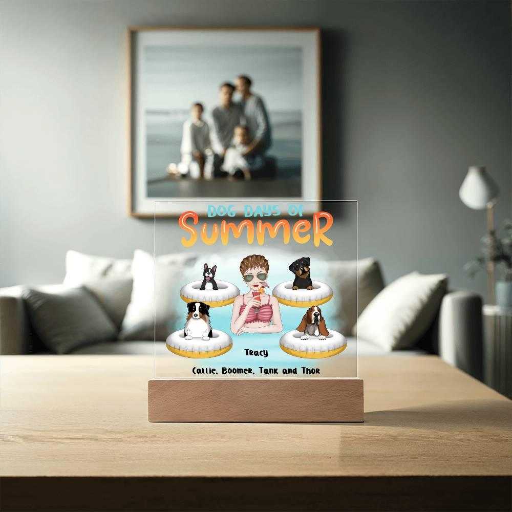 Personalized Dog Days of Summer Acrylic Plaque - Mallard Moon Gift Shop