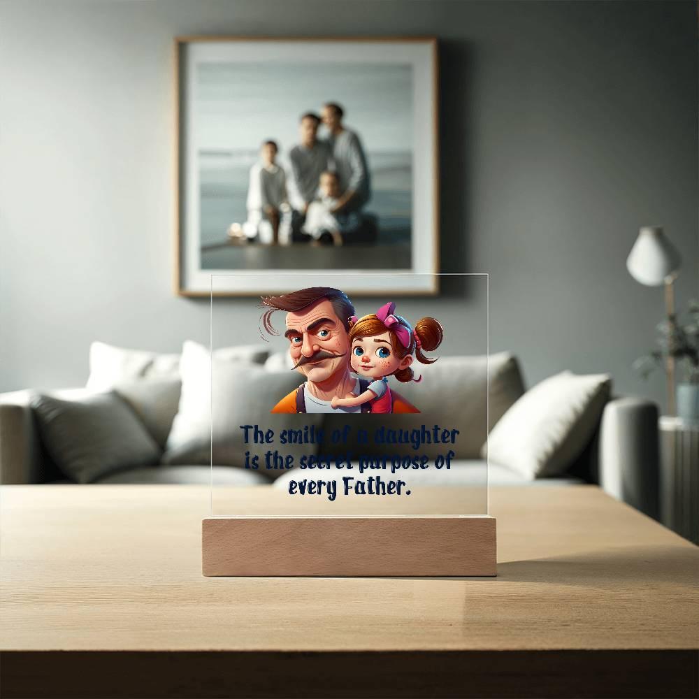 Gift for Dad - The Smile of a Daughter is the Secret Purpose of Every Father Acrylic Plaque - Mallard Moon Gift Shop
