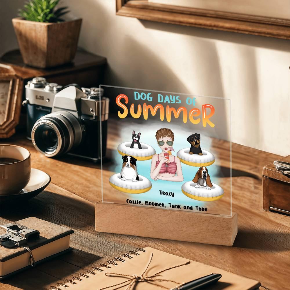 Personalized Dog Days of Summer Acrylic Plaque - Mallard Moon Gift Shop