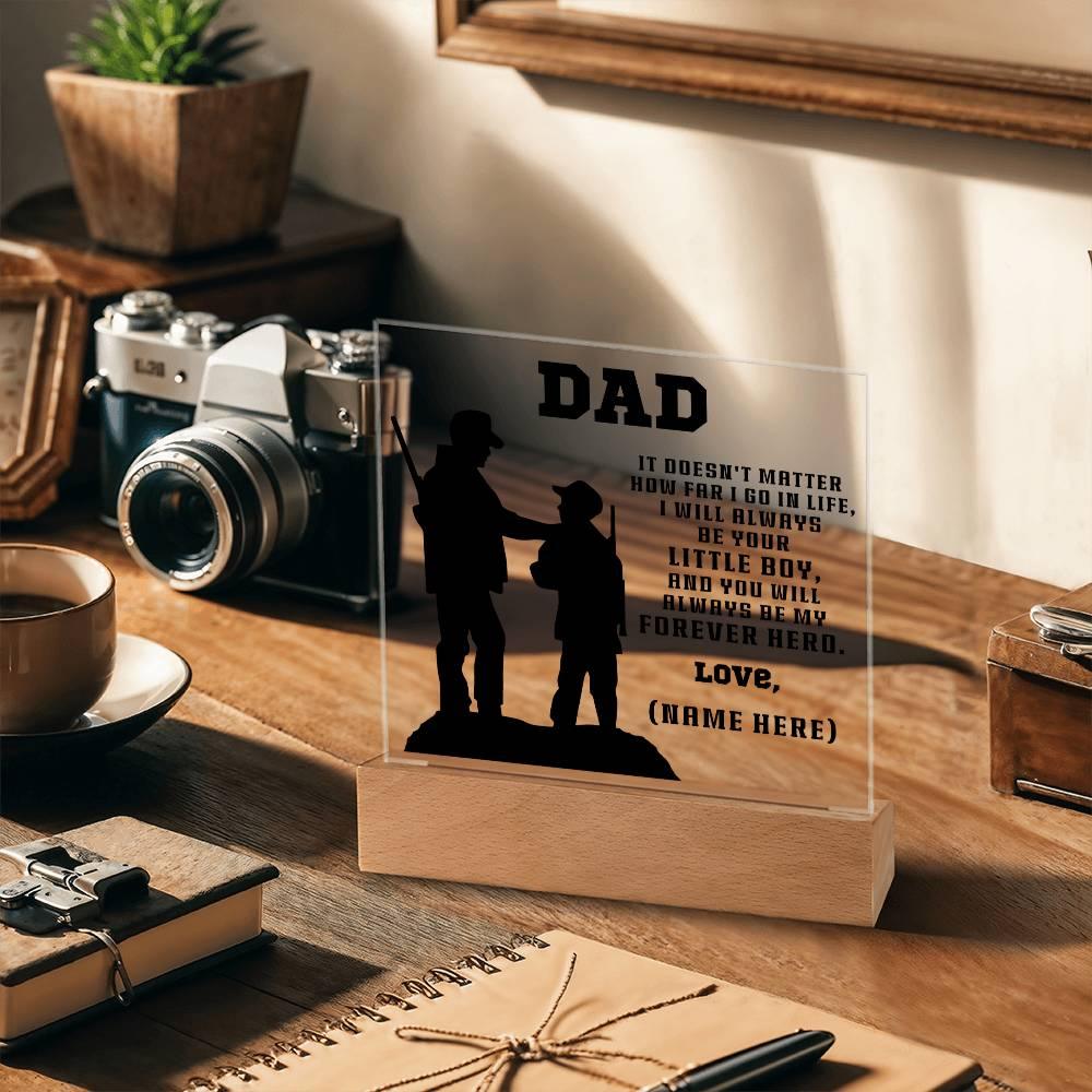 Hunter Father and Son Personalized Acrylic Plaque - Mallard Moon Gift Shop