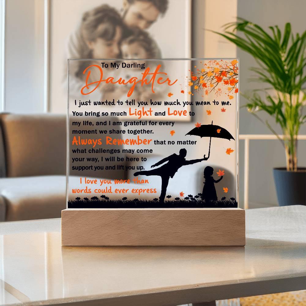 Daughter - Grateful for Every Moment We Share Together - Acrylic Plaque - Mallard Moon Gift Shop