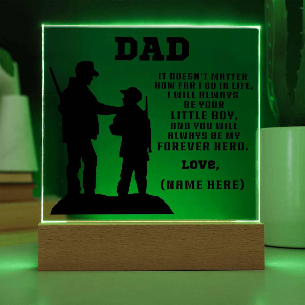 Hunter Father and Son Personalized Acrylic Plaque - Mallard Moon Gift Shop