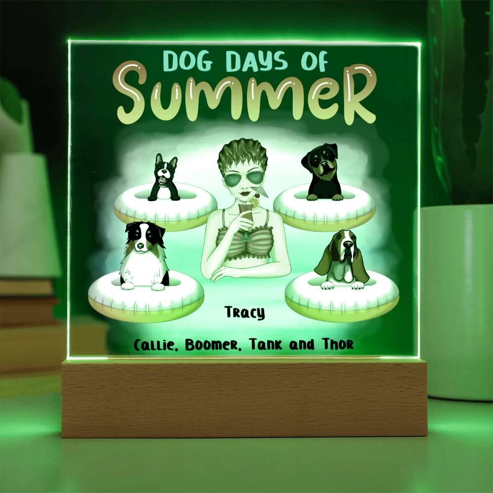 Personalized Dog Days of Summer Acrylic Plaque - Mallard Moon Gift Shop