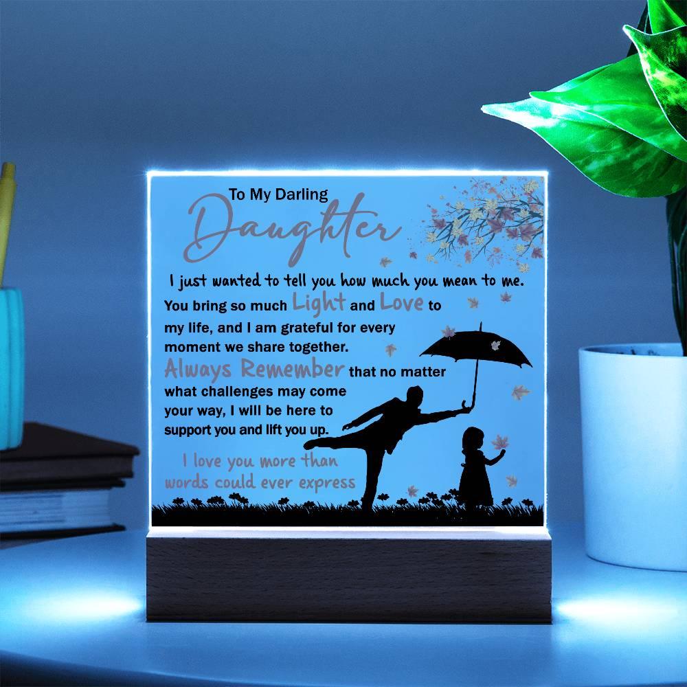 Daughter - Grateful for Every Moment We Share Together - Acrylic Plaque - Mallard Moon Gift Shop
