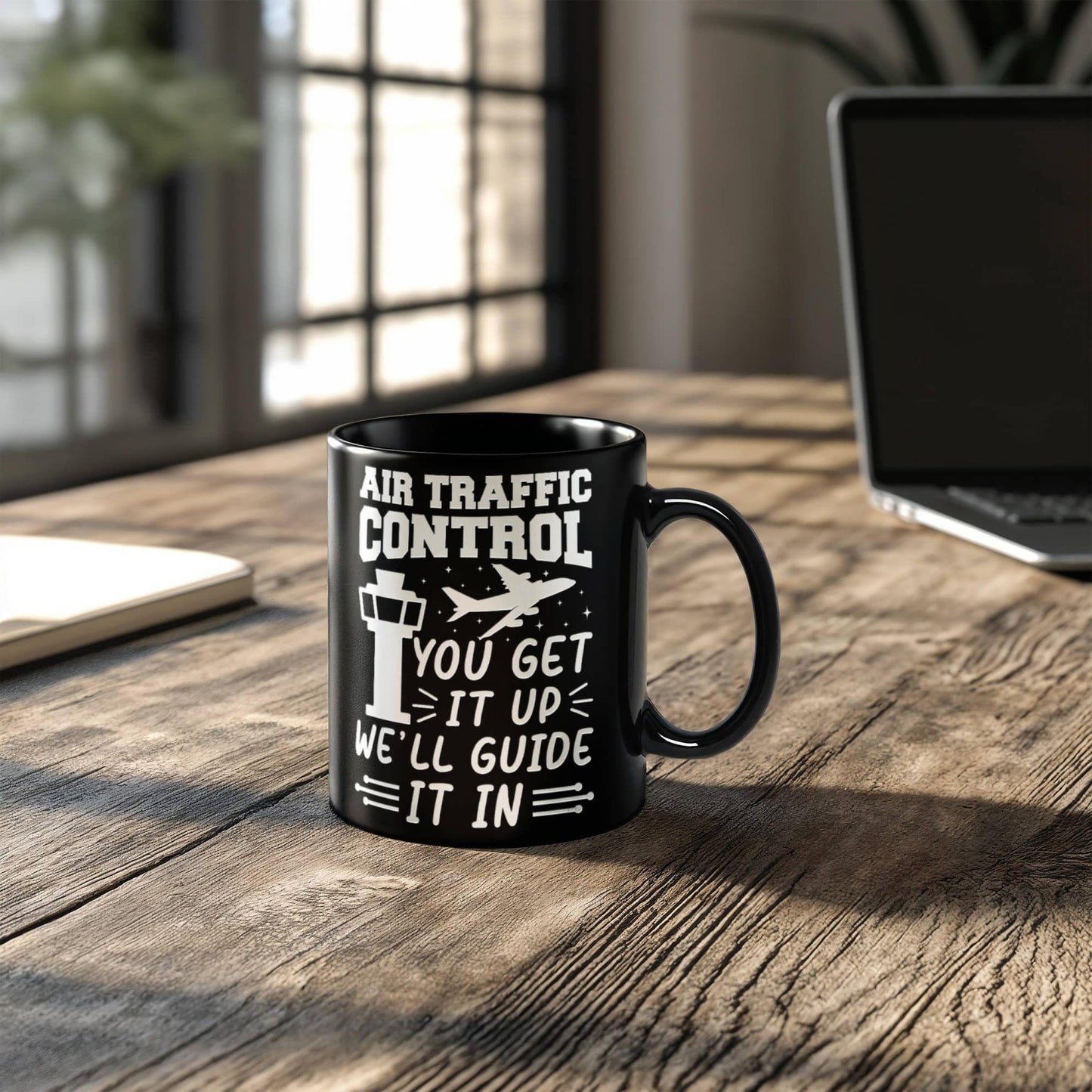 Funny Air Traffic Controller Coffee Mug – You Get It Up, We'll Guide It In– Aviation-Themed Pilot & ATC Gift - Mallard Moon Gift Shop