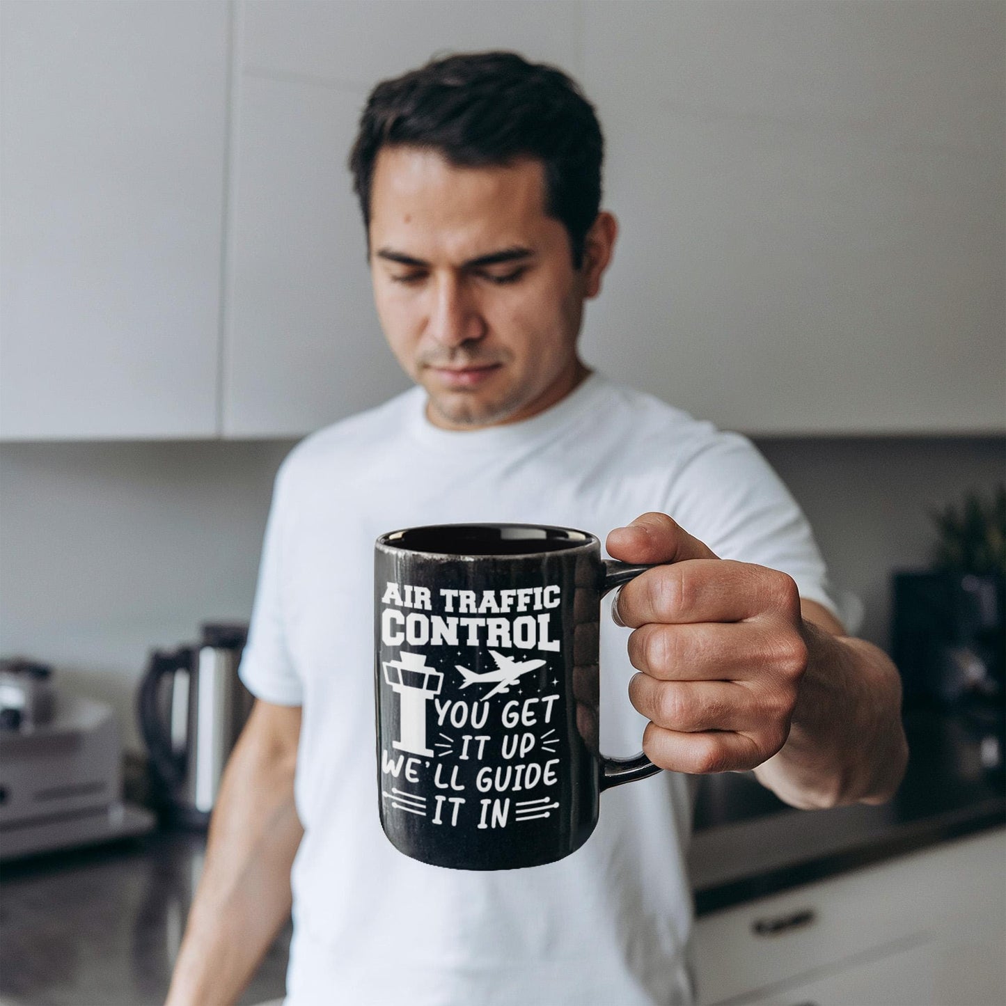 Funny Air Traffic Controller Coffee Mug – You Get It Up, We'll Guide It In– Aviation-Themed Pilot & ATC Gift - Mallard Moon Gift Shop
