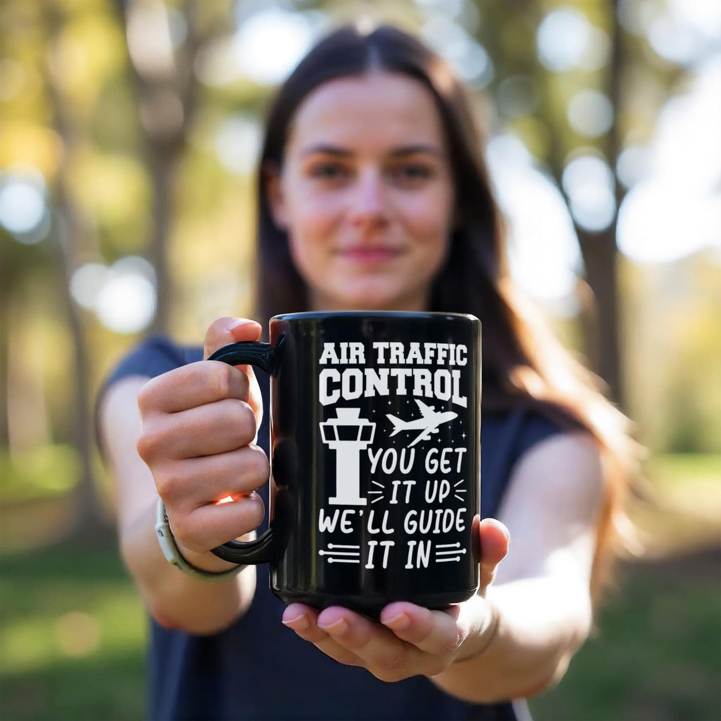 Funny Air Traffic Controller Coffee Mug – You Get It Up, We'll Guide It In– Aviation-Themed Pilot & ATC Gift - Mallard Moon Gift Shop