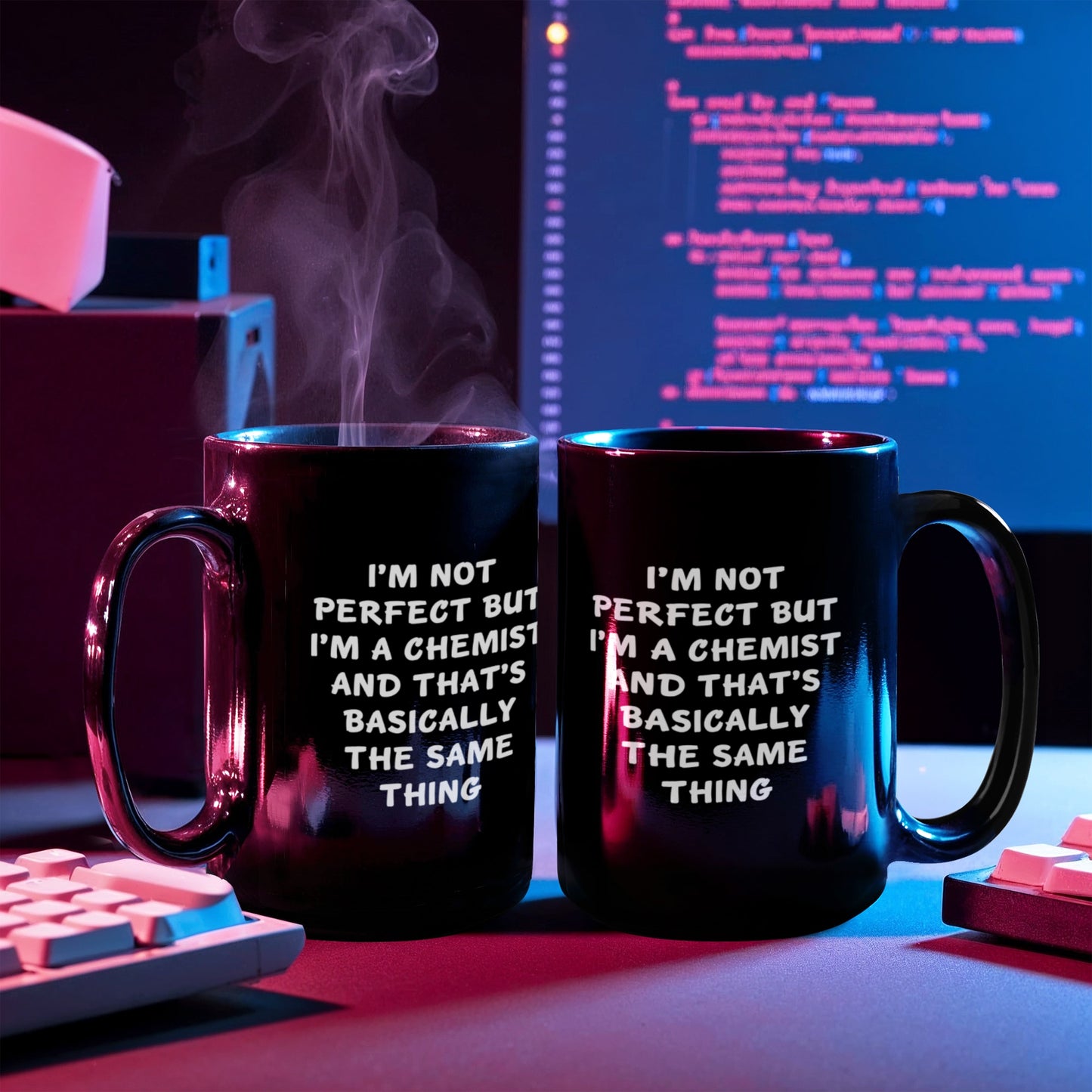 Feel Like a Pro with This Funny Chemist Black Coffee Mug for Graduation, Gifts from Friends to Chemistry Lovers for Unique and Personalized Present