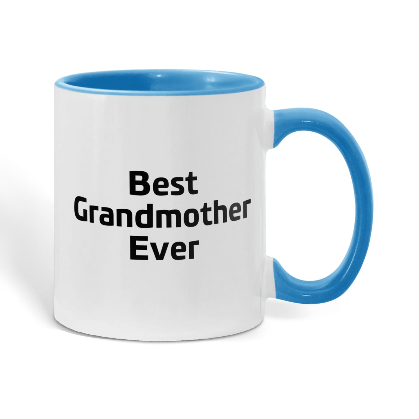 Best Grandmother Ever – Elegant Two-Tone Coffee Mug Gift for Grandma, Sweet Present from Grandkids, Kids, or Daughter – Available in 7 Accent Colors - Mallard Moon Gift Shop