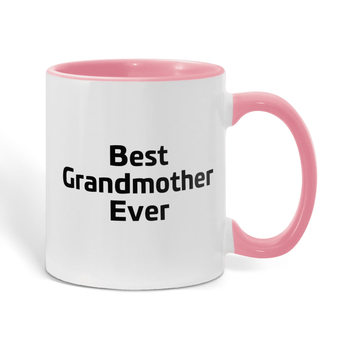 Best Grandmother Ever – Elegant Two-Tone Coffee Mug Gift for Grandma, Sweet Present from Grandkids, Kids, or Daughter – Available in 7 Accent Colors - Mallard Moon Gift Shop