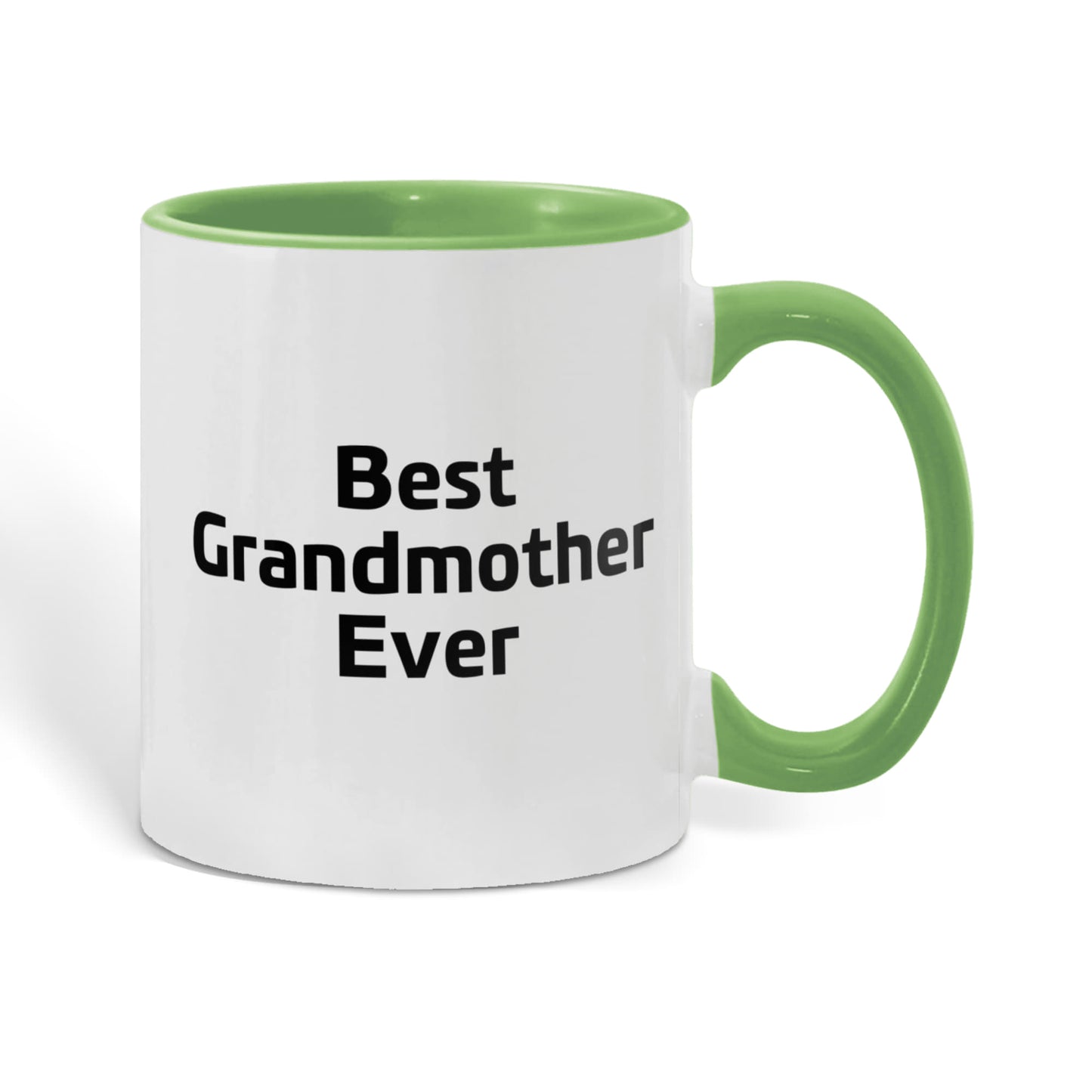 Best Grandmother Ever – Elegant Two-Tone Coffee Mug Gift for Grandma, Sweet Present from Grandkids, Kids, or Daughter – Available in 7 Accent Colors - Mallard Moon Gift Shop
