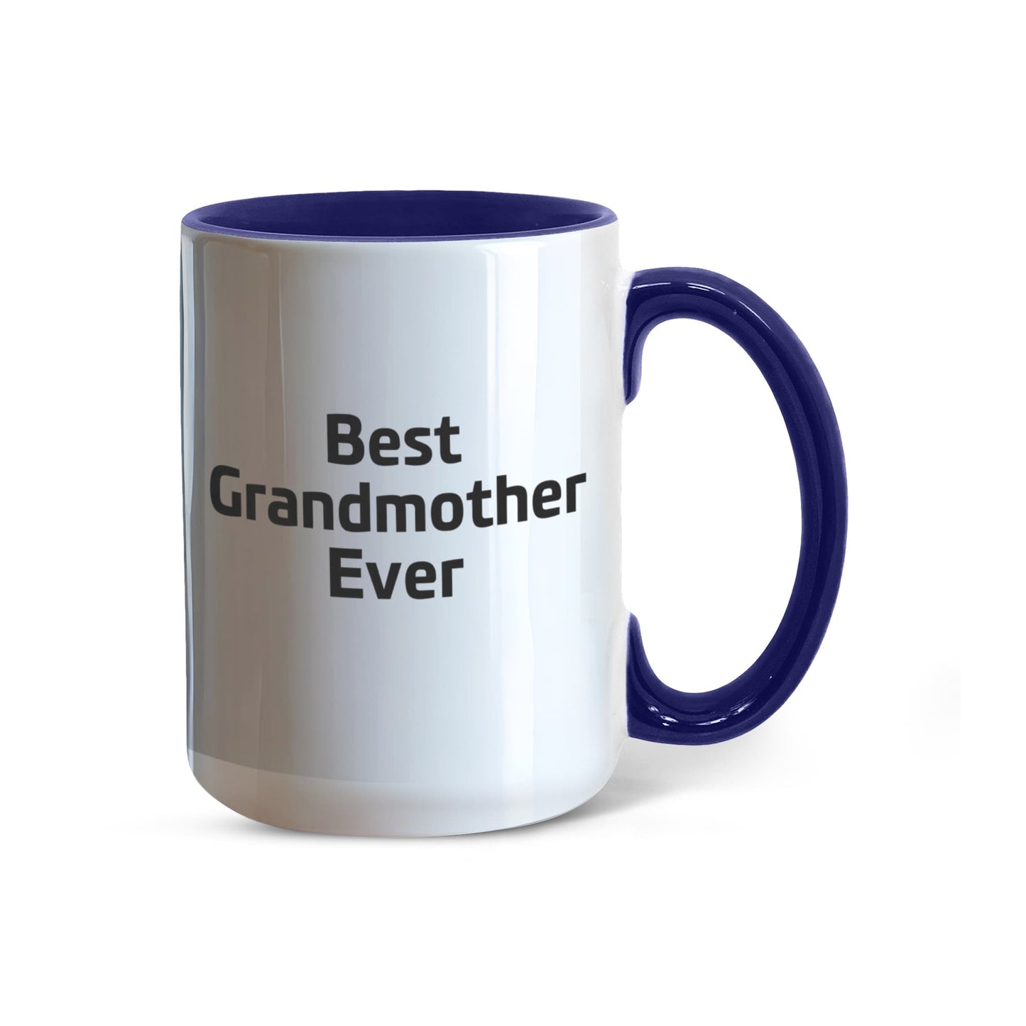 Best Grandmother Ever – Elegant Two-Tone Coffee Mug Gift for Grandma, Sweet Present from Grandkids, Kids, or Daughter – Available in 7 Accent Colors - Mallard Moon Gift Shop