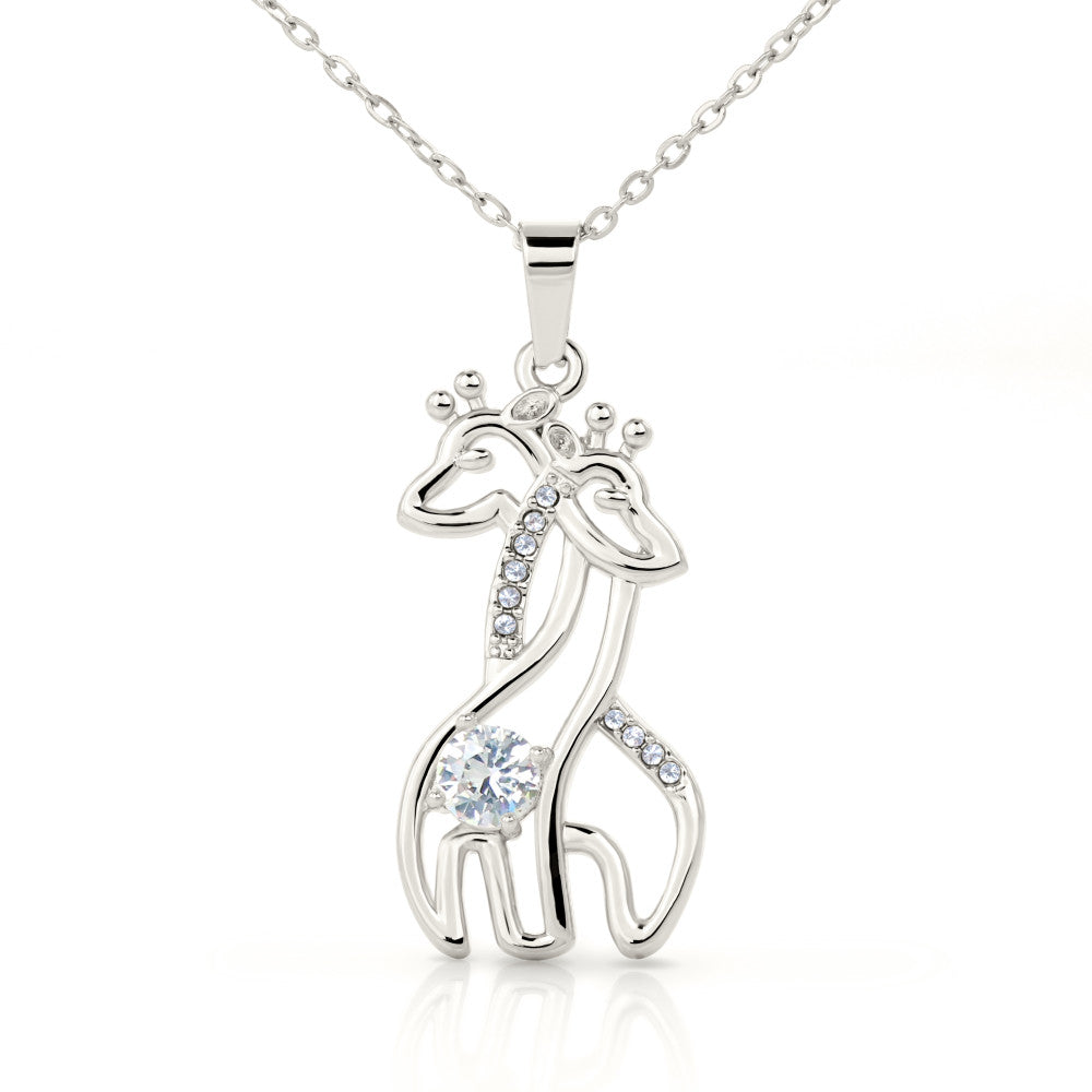 Gift for Daughter - You are Cherished Beyond Words - Giraffe Pendant Necklace - Mallard Moon Gift Shop