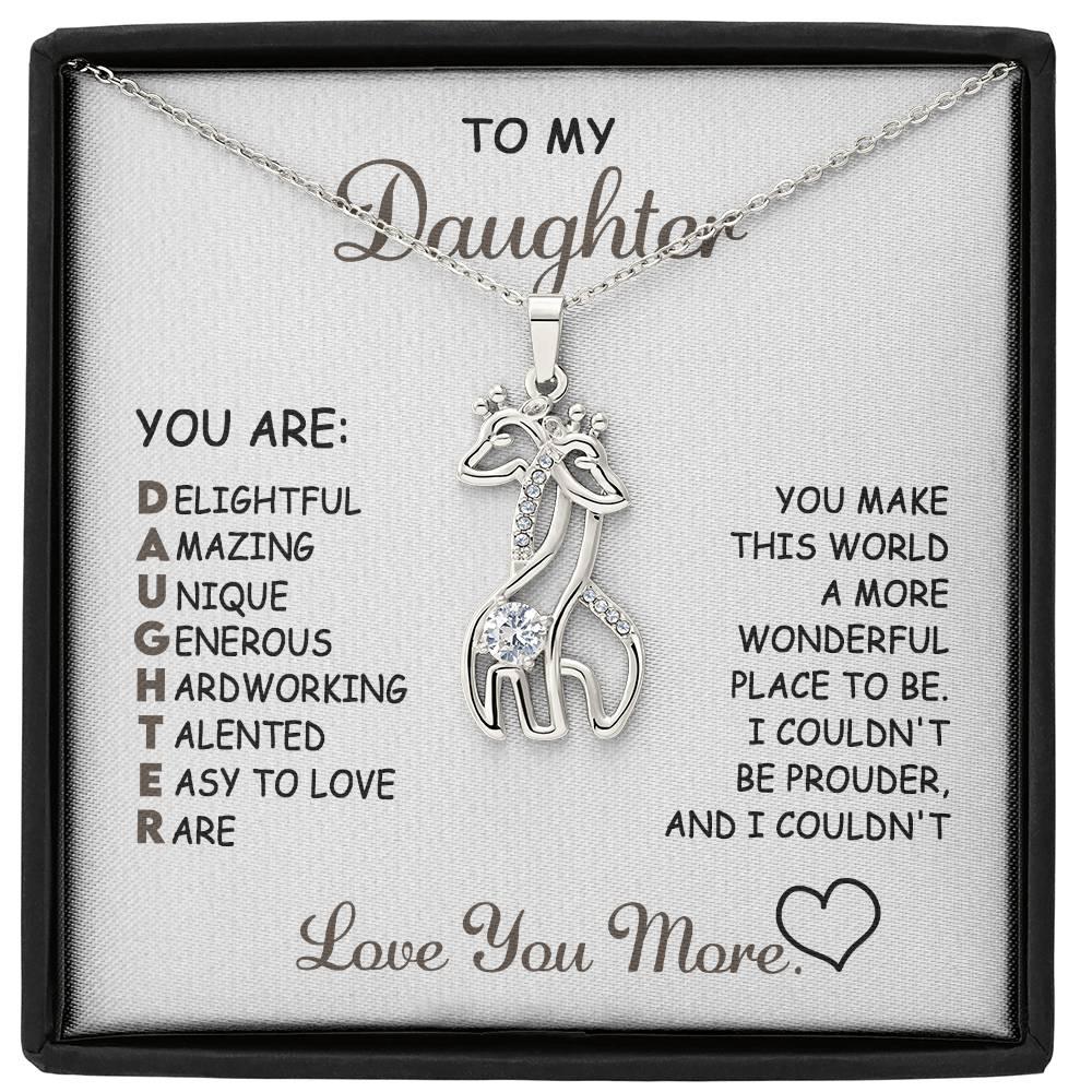 Daughter Birthday Graduation Christmas Gift - Wonderful Place To Be Giraffe Pendant Necklace - Mallard Moon Gift Shop