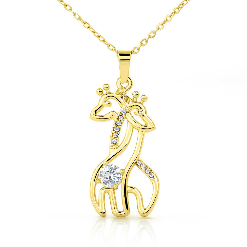 Gift for Daughter - You are Cherished Beyond Words - Giraffe Pendant Necklace - Mallard Moon Gift Shop