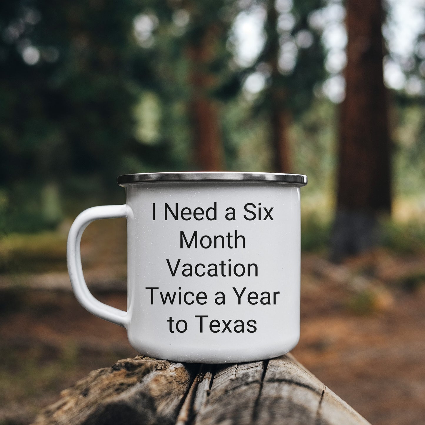 Six Month Vacation Twice a Year to Texas Camping Mug, Funny Quote, Texas Gifts from Friends or Family, Christmas Unique Gifts