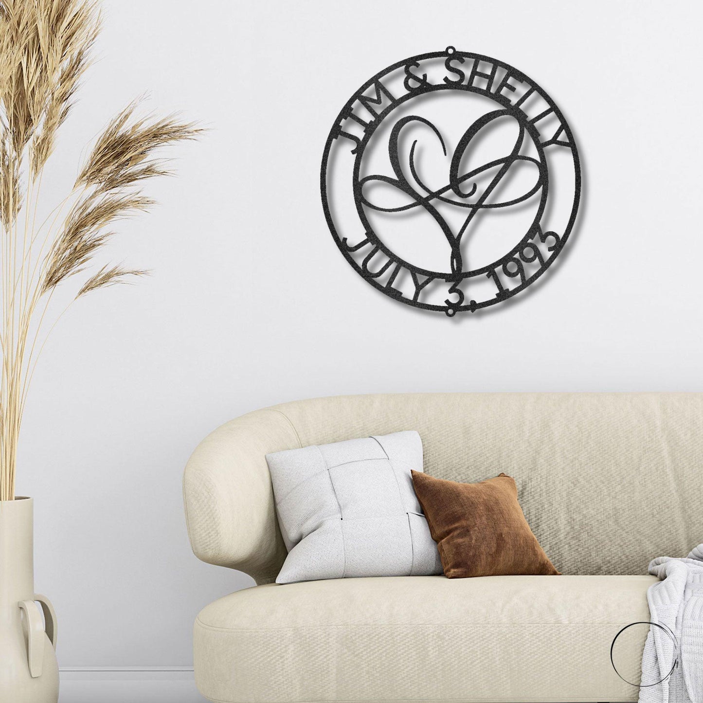Infinite Love Personalized Name Steel Wall Sign Valentine Anniversary Birthday Gift - Mallard Moon Gift Shop