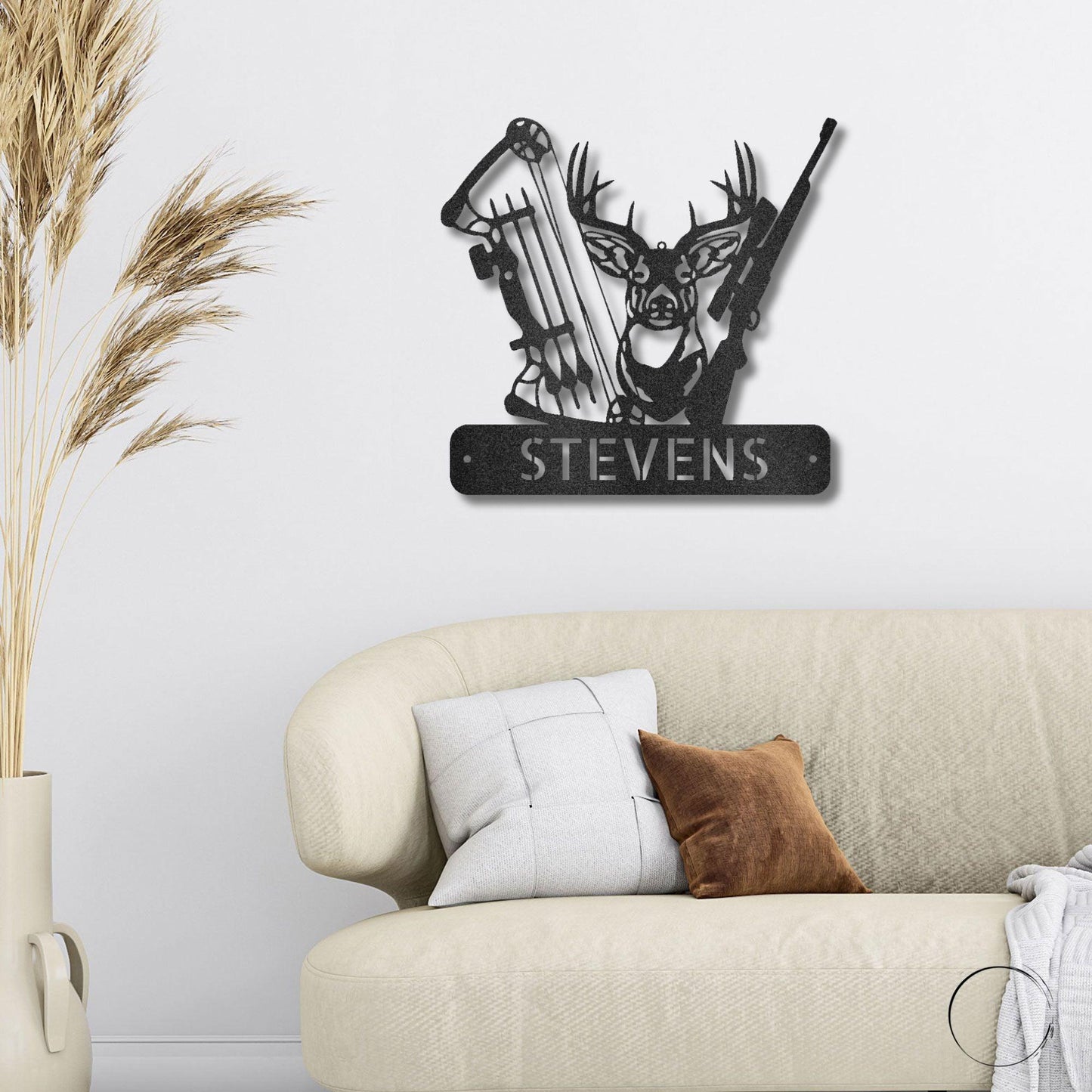 Deer Hunter - Bow Hunting Personalized Name Metal Art Wall Sign - Mallard Moon Gift Shop