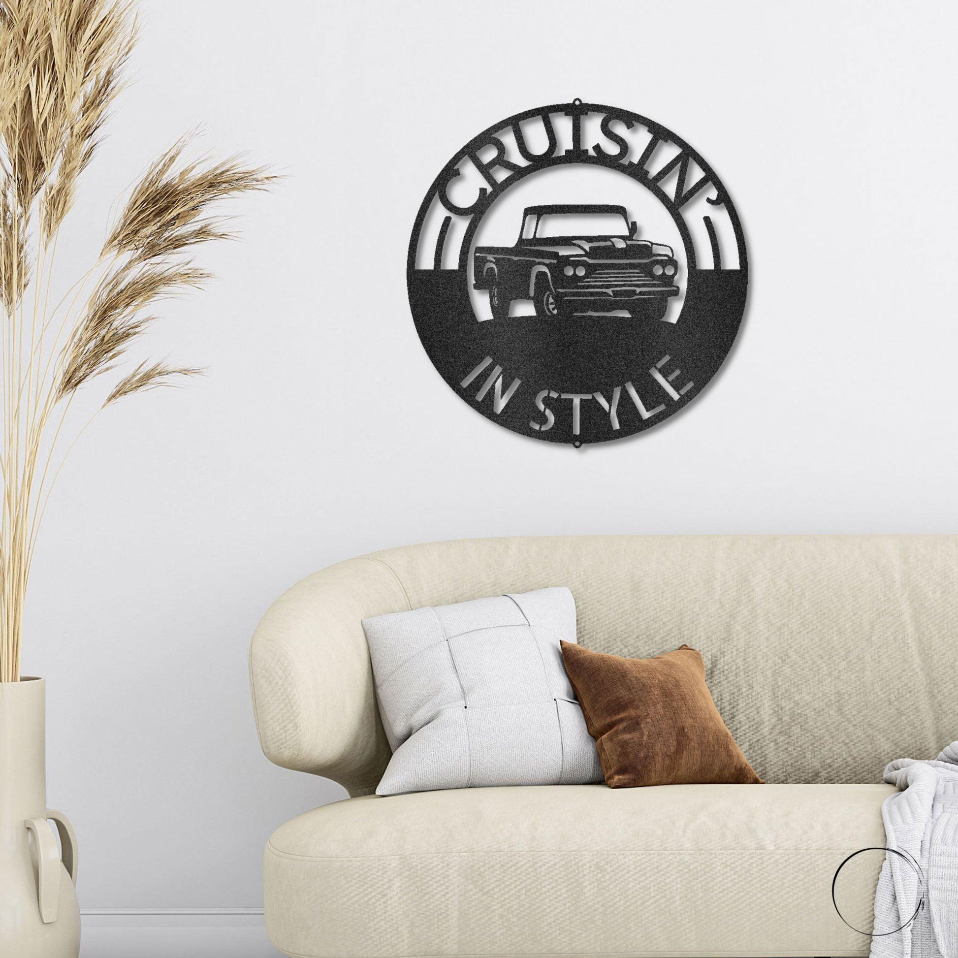 Classic Pickup Truck Personalized Indoor Outdoor Steel Sign Wall Sign - Mallard Moon Gift Shop