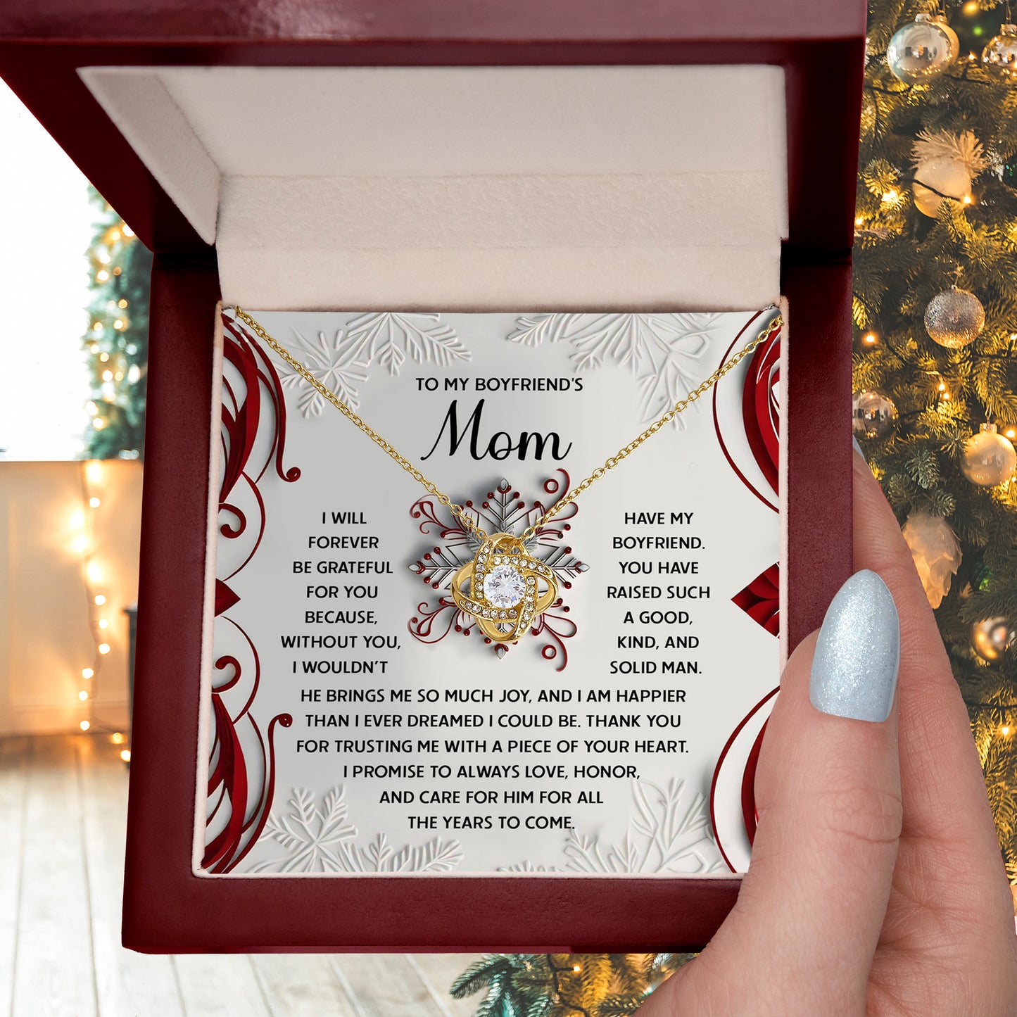 Gift for Boyfriend's Mom - I Could Be - Love Knot Pendant Necklace - Mallard Moon Gift Shop