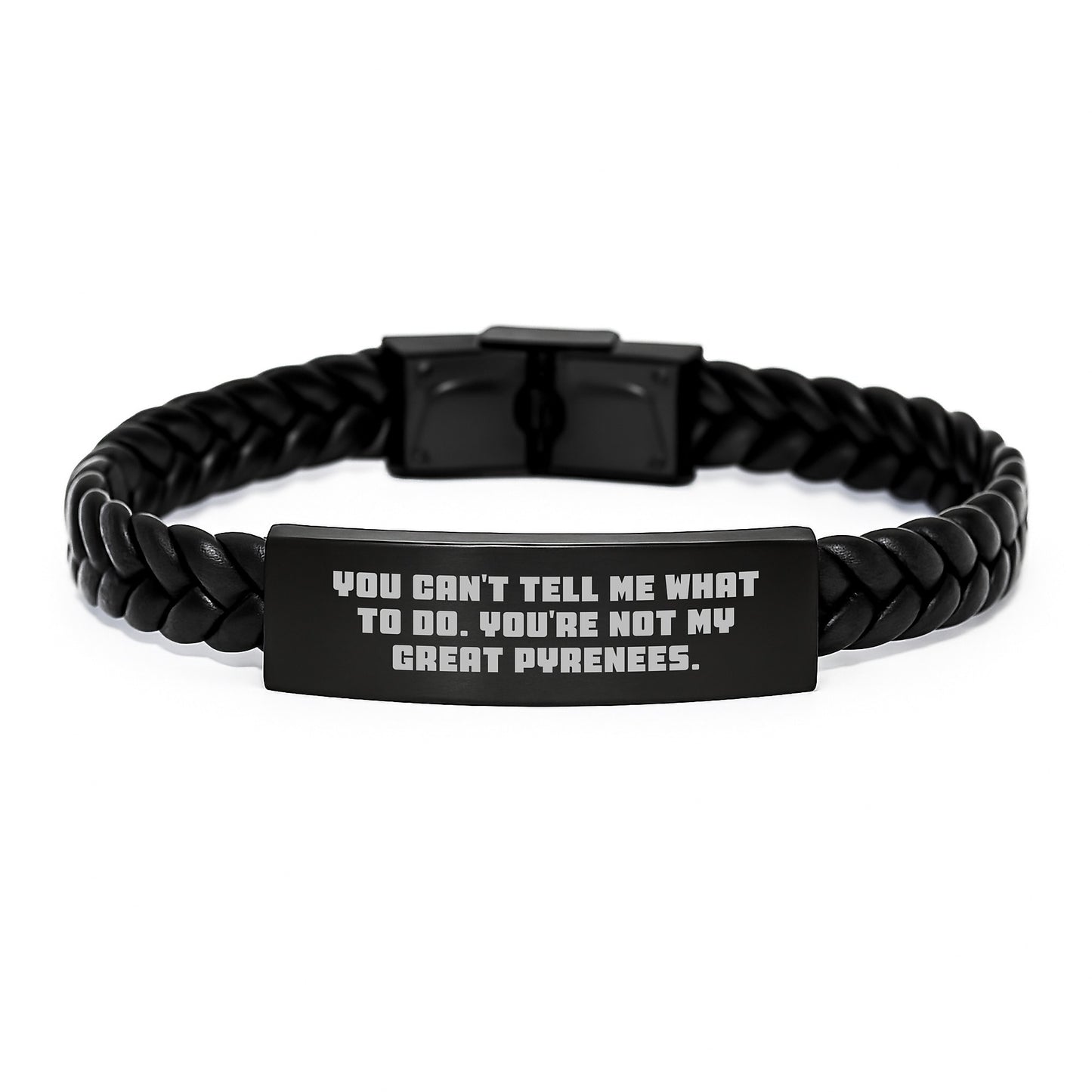 Funny Great Pyrenees Dog Interlaced Leather Wraps Gifts for Men from Family Birthday Unique Gifts - Image 1