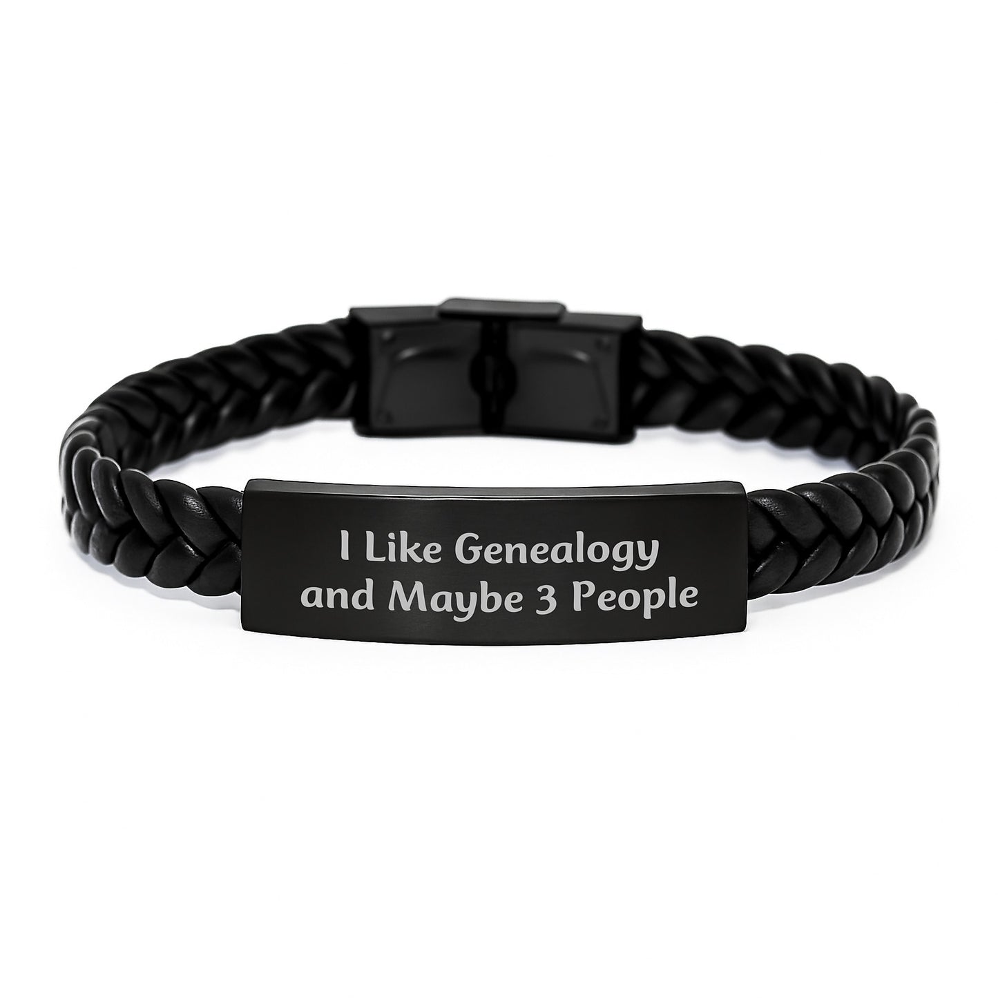 Funny Genealogy Gifts from Family for Christmas Unique Interlaced Leather Bracelet - Image 1