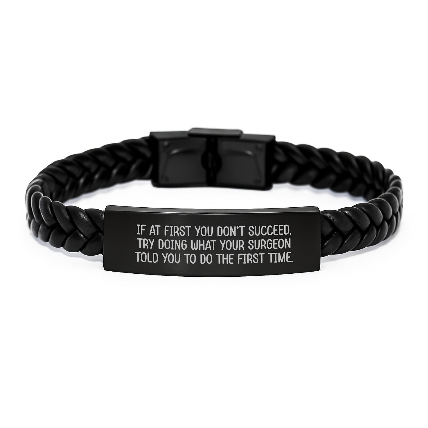 Surgeon's Wisdom Interlaced Leather Bracelet, Funny Gift for Men, Women, Coworkers, Family, and Friends from Graduation Unique Gifts - Image 1