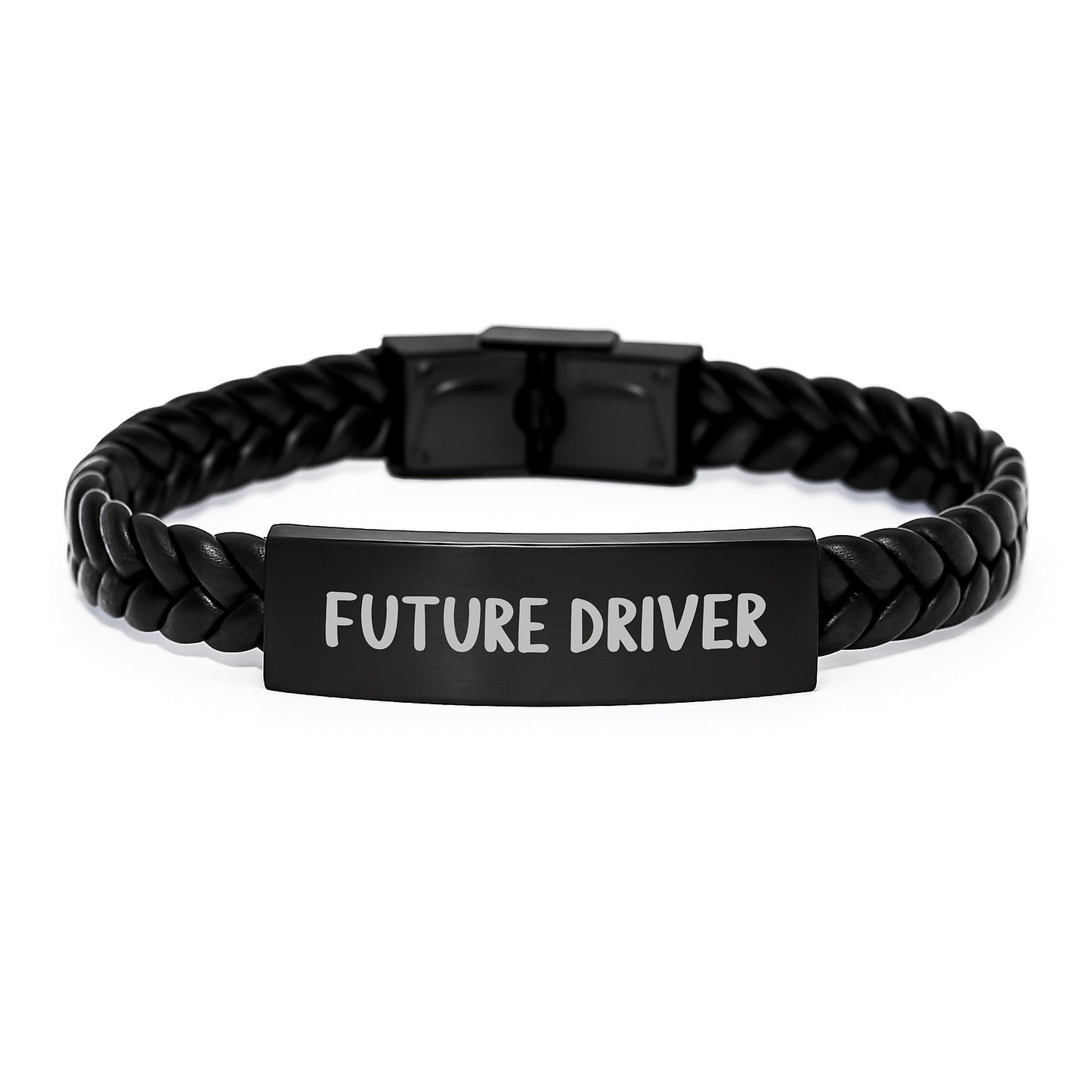 Funny Driver Quote Interlaced Leather Bracelet Gifts for Men, Unique Christmas Unique Gifts from Friends to Family - Image 1
