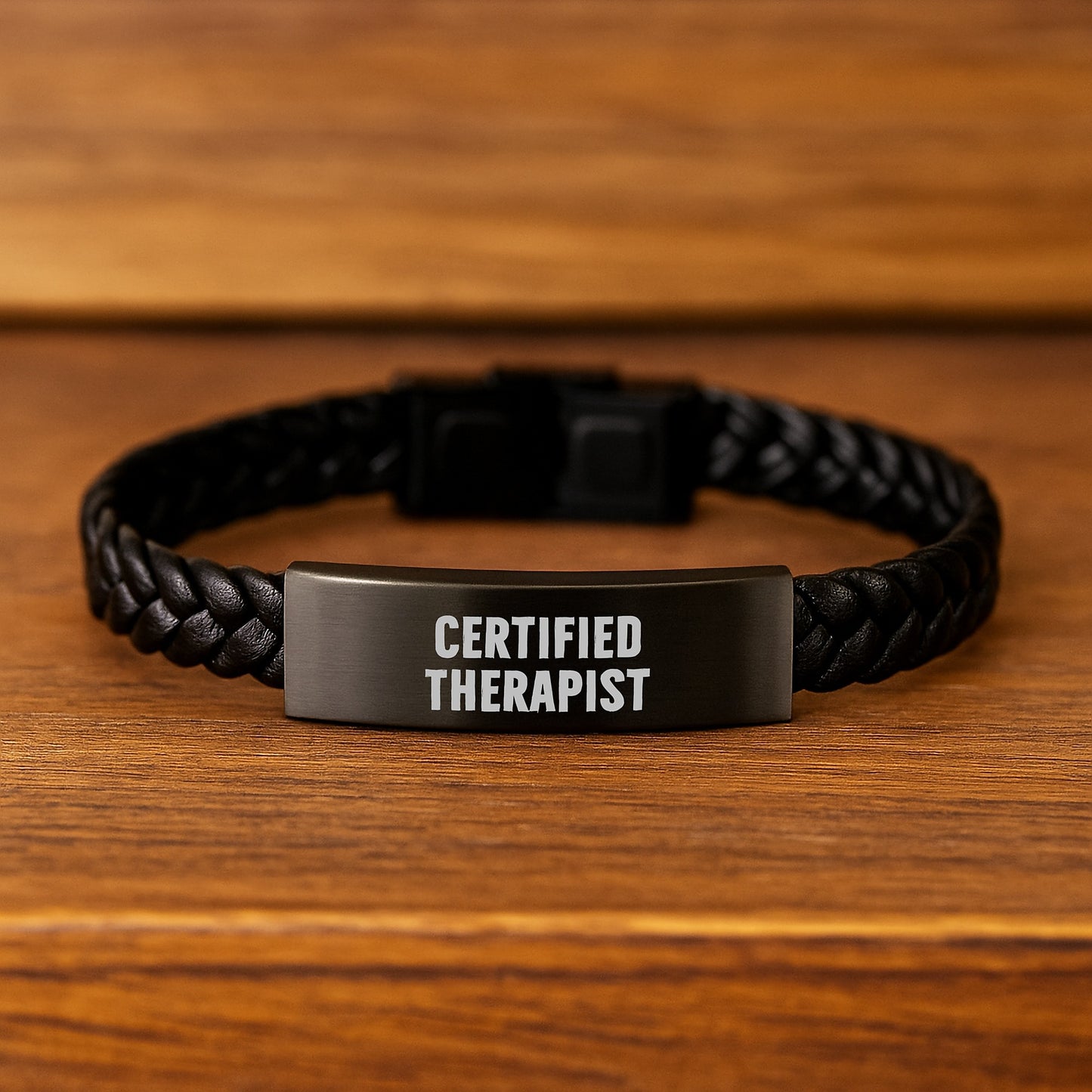 Funny Therapist Gifts from Friends - Interlaced Leather Birthday Present for Certified Therapist - Image 2
